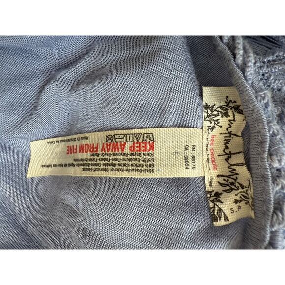 Intimately Free People Daydream Lace Periwinkle Minidress Open Back size Large - Picture 10 of 12